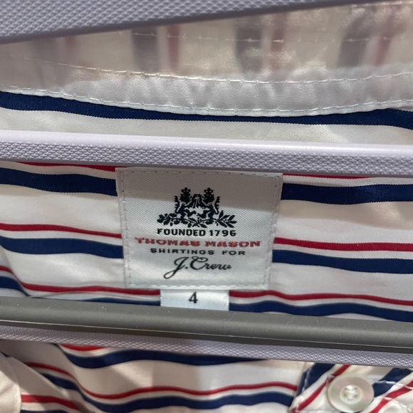 Jcrew shirt dress, Size 4, Red White and Blue for summer! - Picture 3 of 3